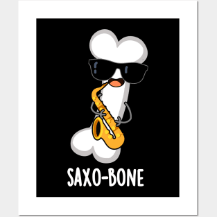 Saxo-bone Funny Bone Music Instrument Pun Posters and Art